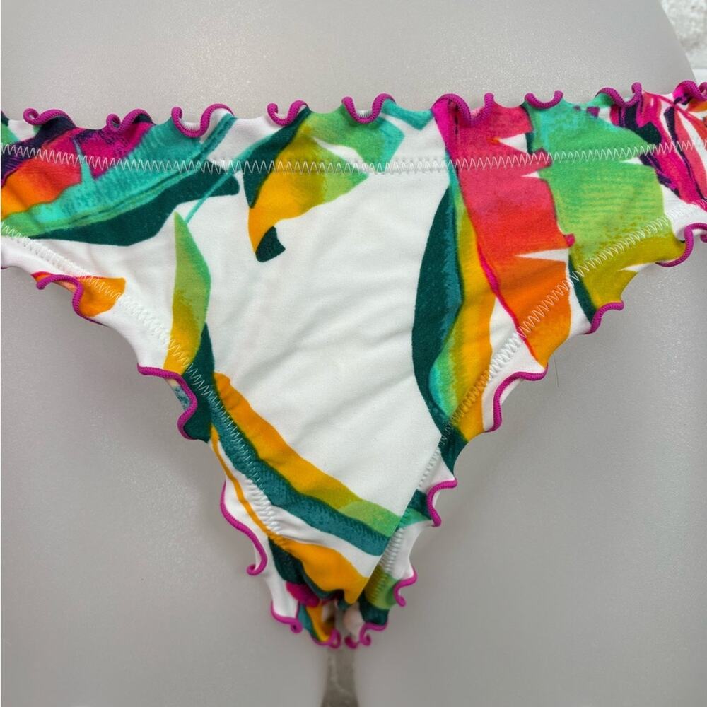 NWT Hula Honey Macy’s Bikini Swimsuit White Multicolor Small - Picture 3 of 16